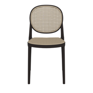 CADEIRA FORTE PLASTICO DUETTO REDINHA NATURAL ./MR