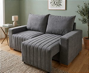SOFA 3L MG LISBOA RET 1,70M TC VELUDO ./CHUMBO