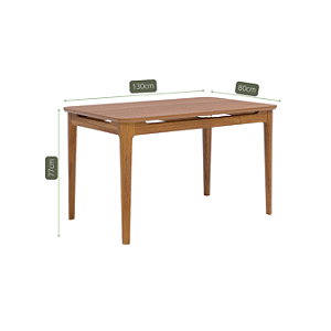 MESA CIMOL BAOBA 1,30X080 S/VD LAMINADA ./CINAMOMO