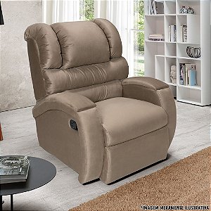 POLTRONA IMPERIAL RECLINÁVEL TC 377 VELUDO ./CHOCOLATE
