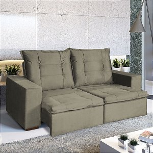 SOFA 3L ARIEL RETRÁTIL / RECLINÁVEL  2.12M  VELUDO ./CASTOR