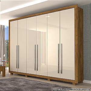 ROUPEIRO 6 PORTAS VERONA C/PES (100% MDF) ./ROVERE /OFF-WHITE