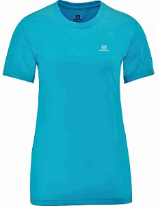 Camiseta Salomon Training I Feminino - Azul Claro