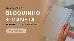 Bloquinho de anotações Carol Marçal + Caneta - Ganhe Planner 2021