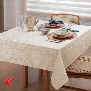 Toalha Mesa Retangular Jacquard 4 Lugares