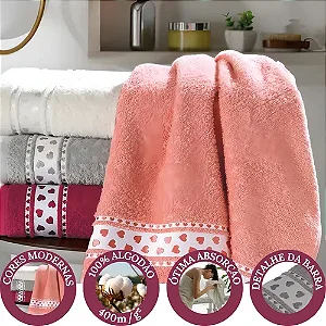 TOALHA DE BANHO PEMIUM Jacquard 100% Algodão Dohler