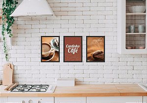 QUADRO CAFÉ - KIT 3