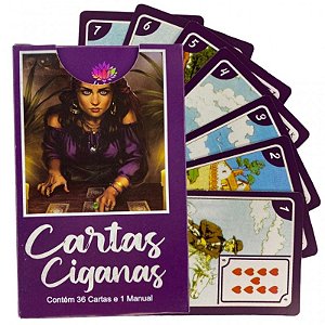 BARALHO CARTAS CIGANAS (36 CARTAS) - ROXO