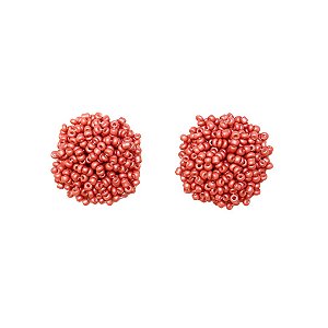 Brinco Botão Beads Rosé