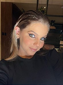 Brinco Ear Cuff Strass Ródio Branco
