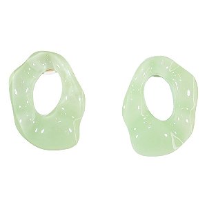 Brinco Resina Verde Oliva