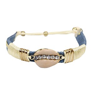Pulseira Macramê Búzio Nude