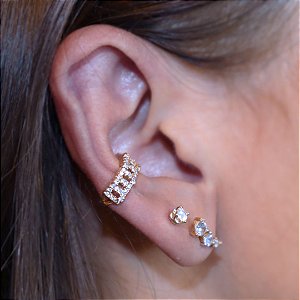 Piercing Fake Cravejado Zircônias Vazado