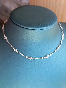 Choker Pontos de Luz Prata