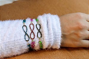 Pulseira Cristais Pink