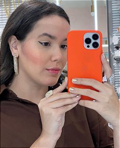 Brinco Franja Strass Duplo Dourado