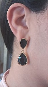 Brinco Chaton Gotas Black