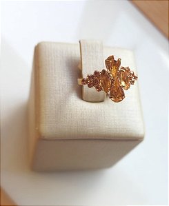 Anel Lumiere Strass Rosé
