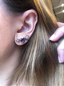 Brinco Ear Cuff Violet Heart