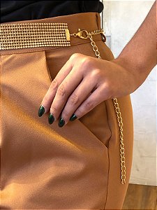 Cinto Manta M  Strass Dourado