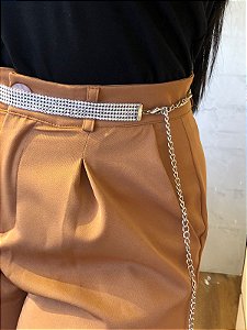 Cinto Manta P Strass Prata