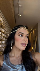 Headpiece Strass Dourado