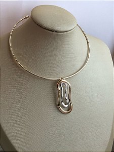 Conjunto Aro Orgânico Vazado Dois Banhos