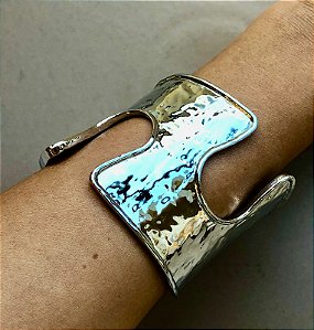Bracelete Maxi Orgânico Prata