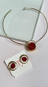 Conjunto Aro Esmaltado Marsala