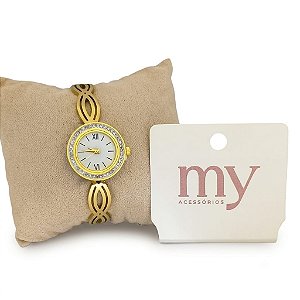 Bracelete Relógio Infinito em Aço
