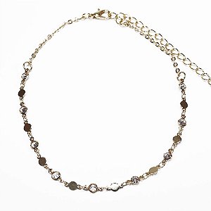 Choker Medalhas com Zircônias