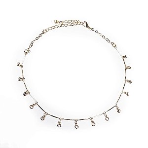 Choker Pingentes Ponto de Luz