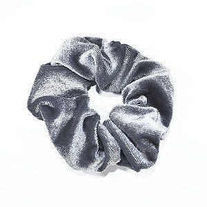 Scrunchie em Veludo Cinza