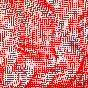 Lenço Estampa Pied de Poule Vermelho