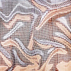 Lenço Estampa Pied de Poule Rosa