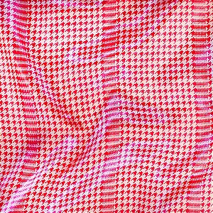 Lenço Estampa Pied de Poule Pink