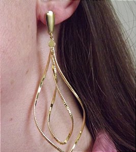 Brinco folheado a ouro - gota