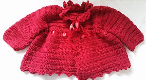Casaquinho para bebê - Vermelho