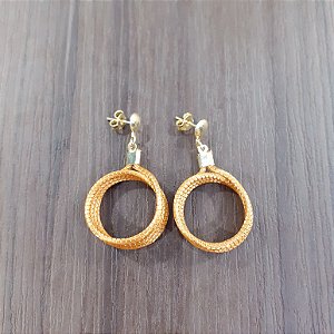 Brinco Capim Dourado Cód. B29 - Hipoalergênico