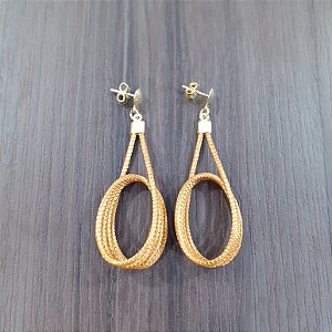Brinco Capim Dourado Cód. B30 - Hipoalergênico