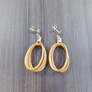 Brinco Capim Dourado Cód. B31 - Hipoalergênico