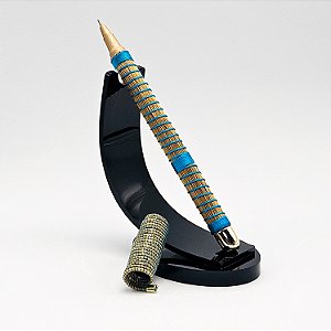 Caneta Pentonic Capim Dourado e Fio de Seda Azul Oceano CA1