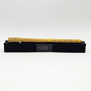 Caneta Spiro Capim Dourado e Fio de Seda Dourado CA21