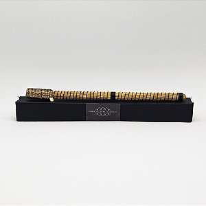 Caneta Spiro Capim Dourado e Fio de Seda Preto CA22