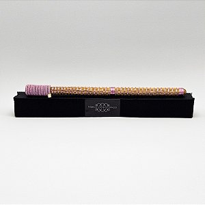 Caneta Spiro Capim Dourado e Fio Cor Vibrante Rose CA43