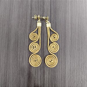 Brinco Capim Dourado Cód. B3 - Hipoalergênico