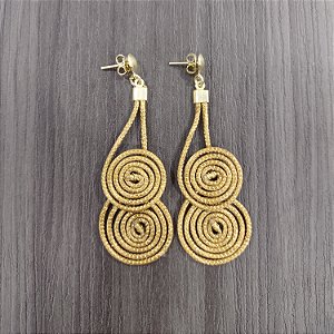 Brinco Capim Dourado Cód. B7 - Hipoalergênico