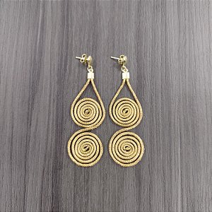 Brinco Capim Dourado Cód. B8 - Hipoalergênico