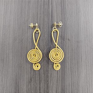 Brinco Capim Dourado Cód. B16 - Hipoalergênico
