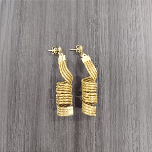 Brinco Capim Dourado Cód. B19 - Hipoalergênico